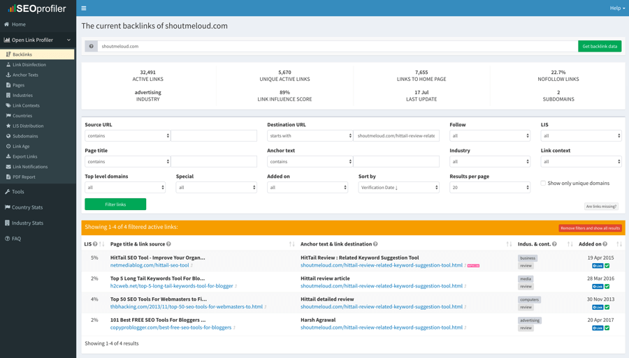 OpenLinkProfiler