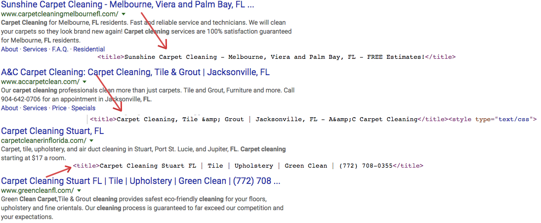 Title Tags Local SEO