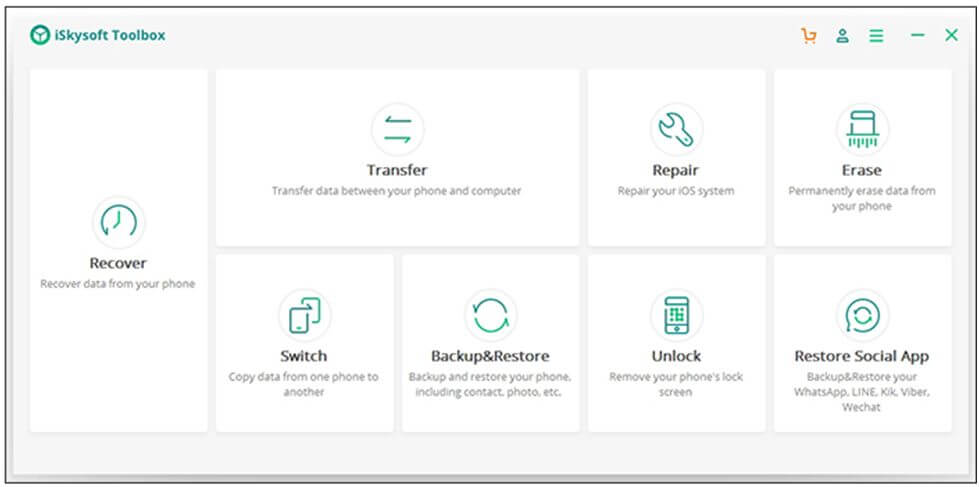 Functionalities of iSkysoft Toolbox