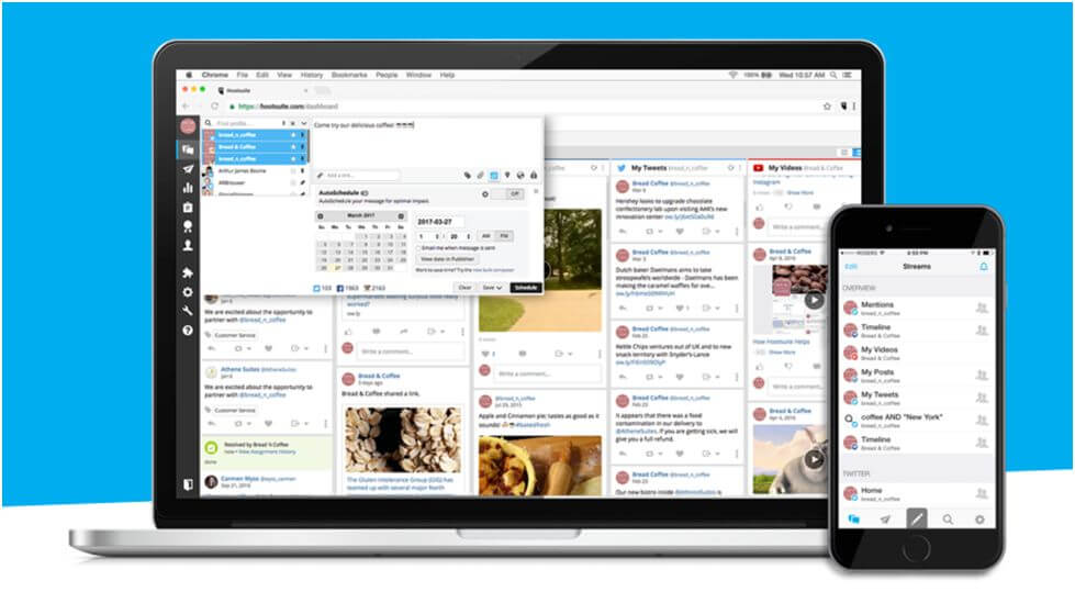 Hoot Suite (Free and Paid versions)