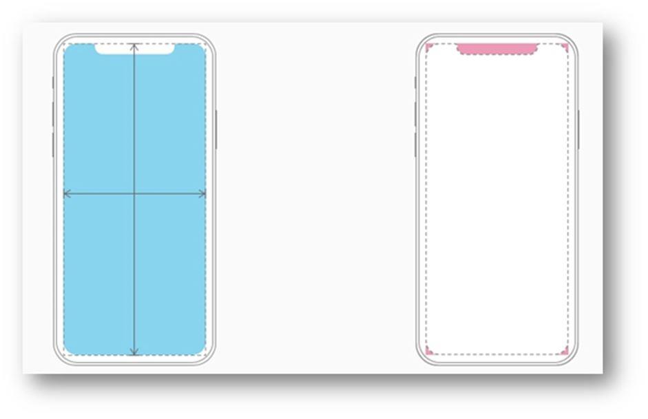 iPhone X's display 