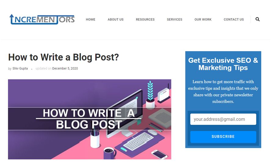 How to write a Blog Post