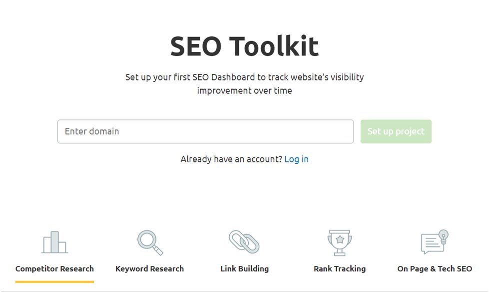 SEMrush SEO toolkit