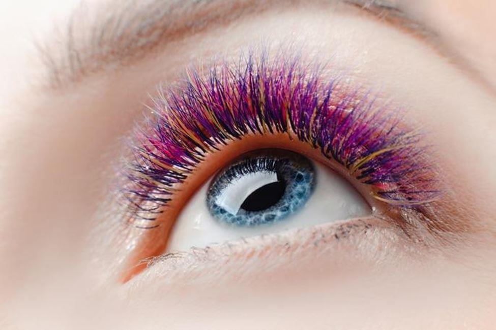 multi-colored lash extensions
