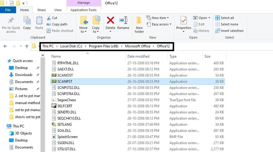 ScanPST.exe utility