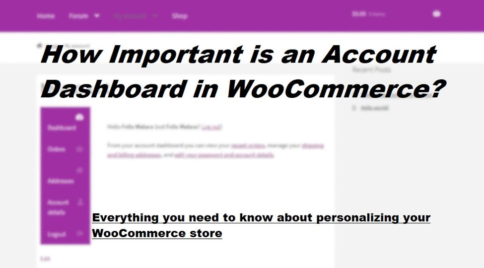 Account Dashboard Plugin