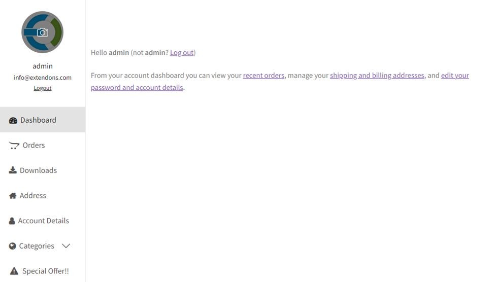 WooCommerce Customize My Account Page