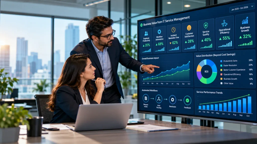 How Can Businesses Measure the ROI of Service Now Implementation Beyond Cost Savings?